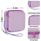 Lavender kids instant print camera case dimensions and protective features overview