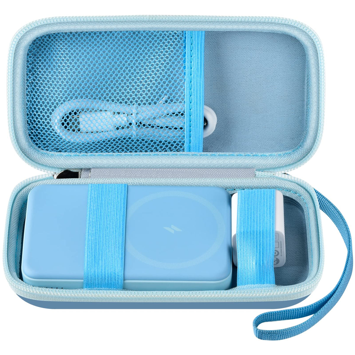 for Anker for MagSafe Power Bank Travel Case | ALKOO – Medium / Blue – protective case product view