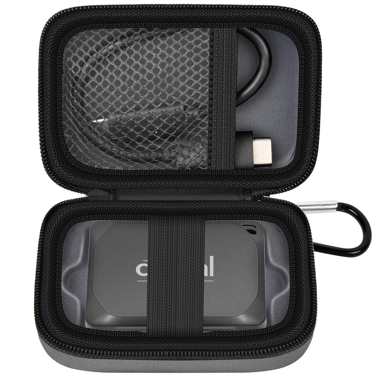for Crucial X10 & X9 Pro Portable SSD Case – Dark Grey – protective case product view