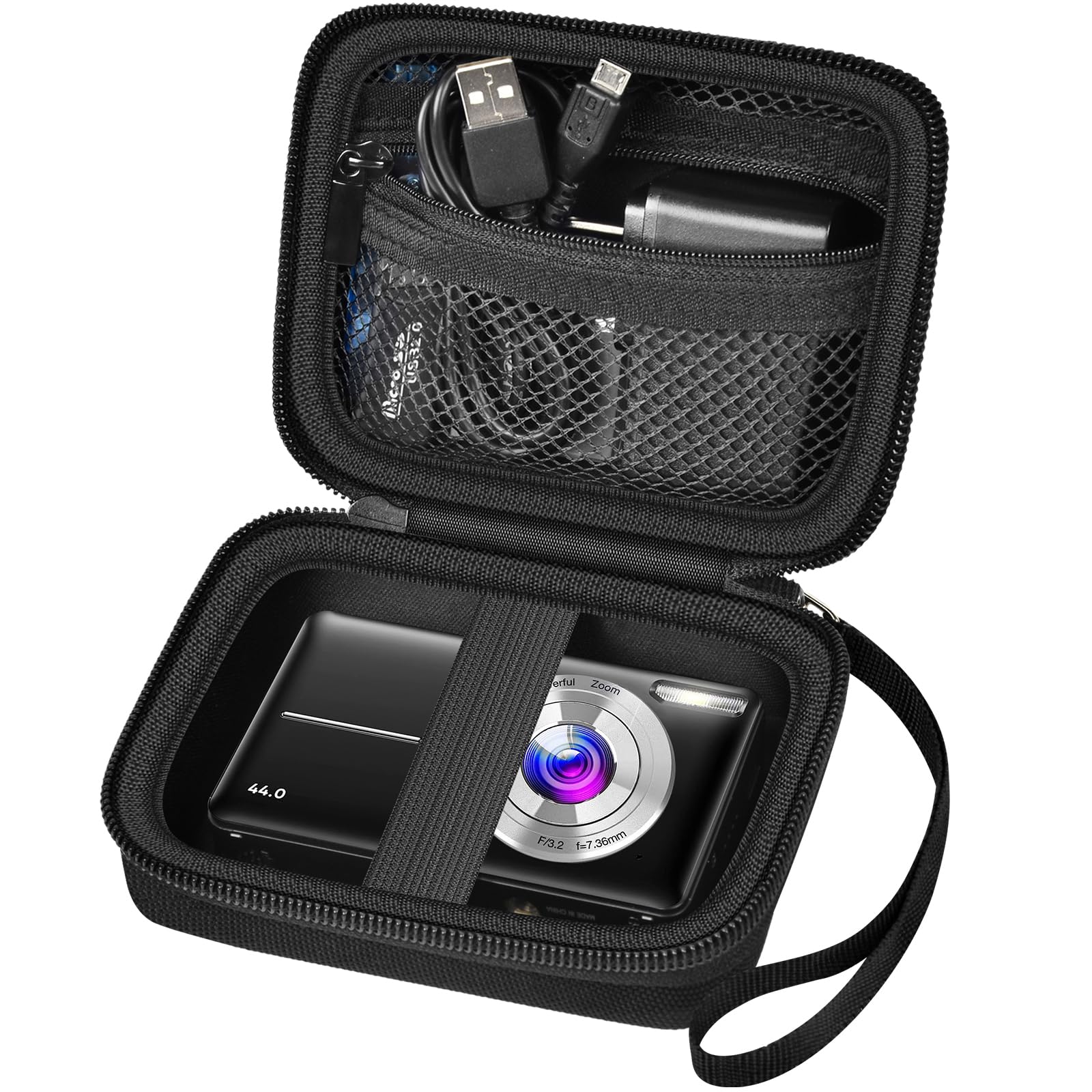 Digital Camera Case for Kodak PIXPRO & More | ALKOO – Black – protective case product view