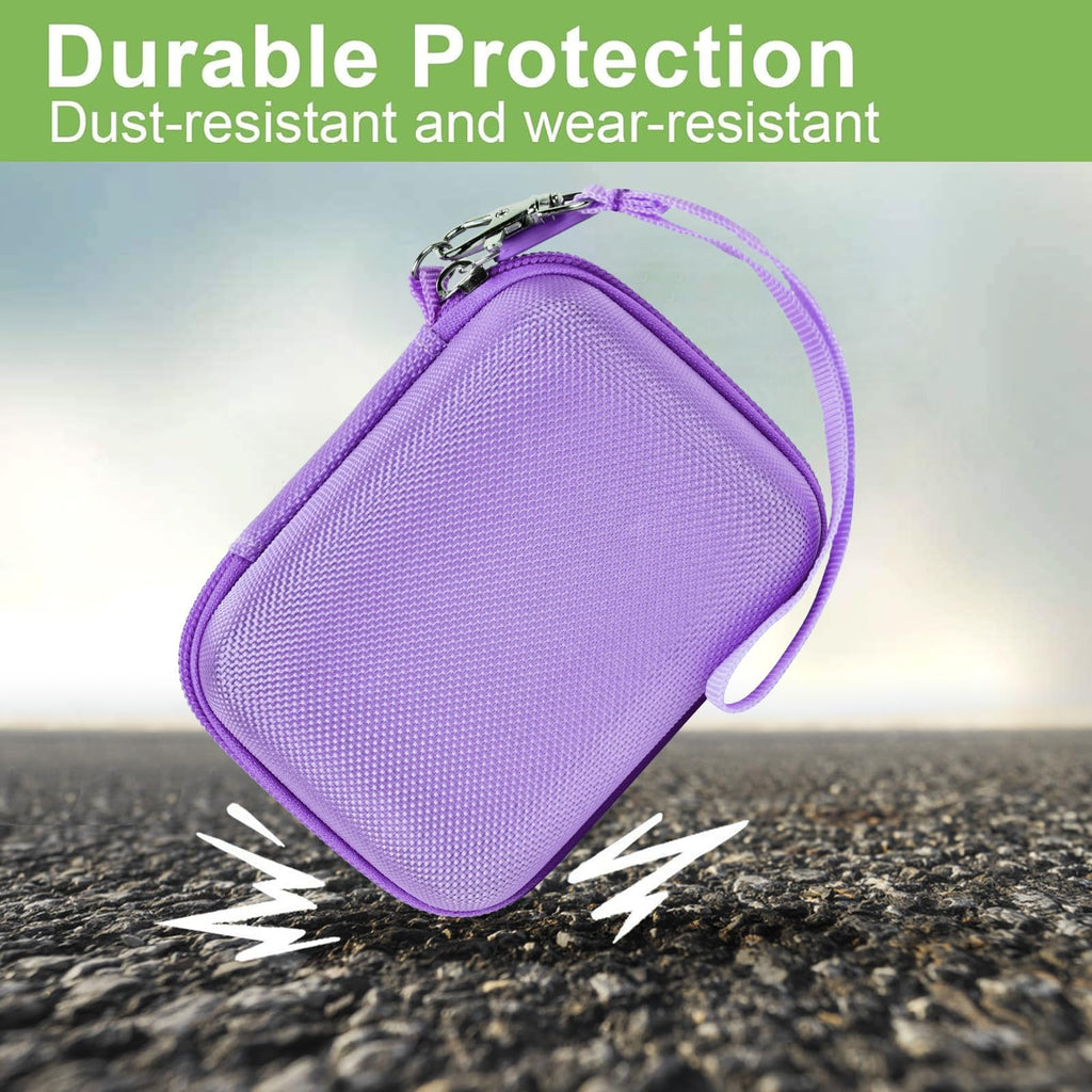 Lavender protective digital camera case dust- and wear-resistant protection demonstration