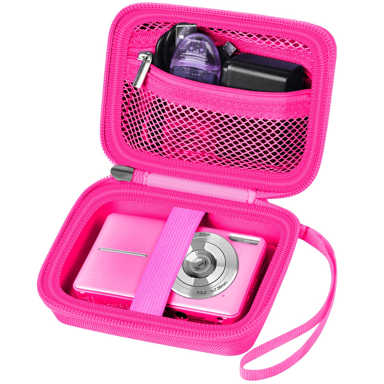 Digital Camera Case for Kodak PIXPRO & More | ALKOO – Rose Red – protective case product view