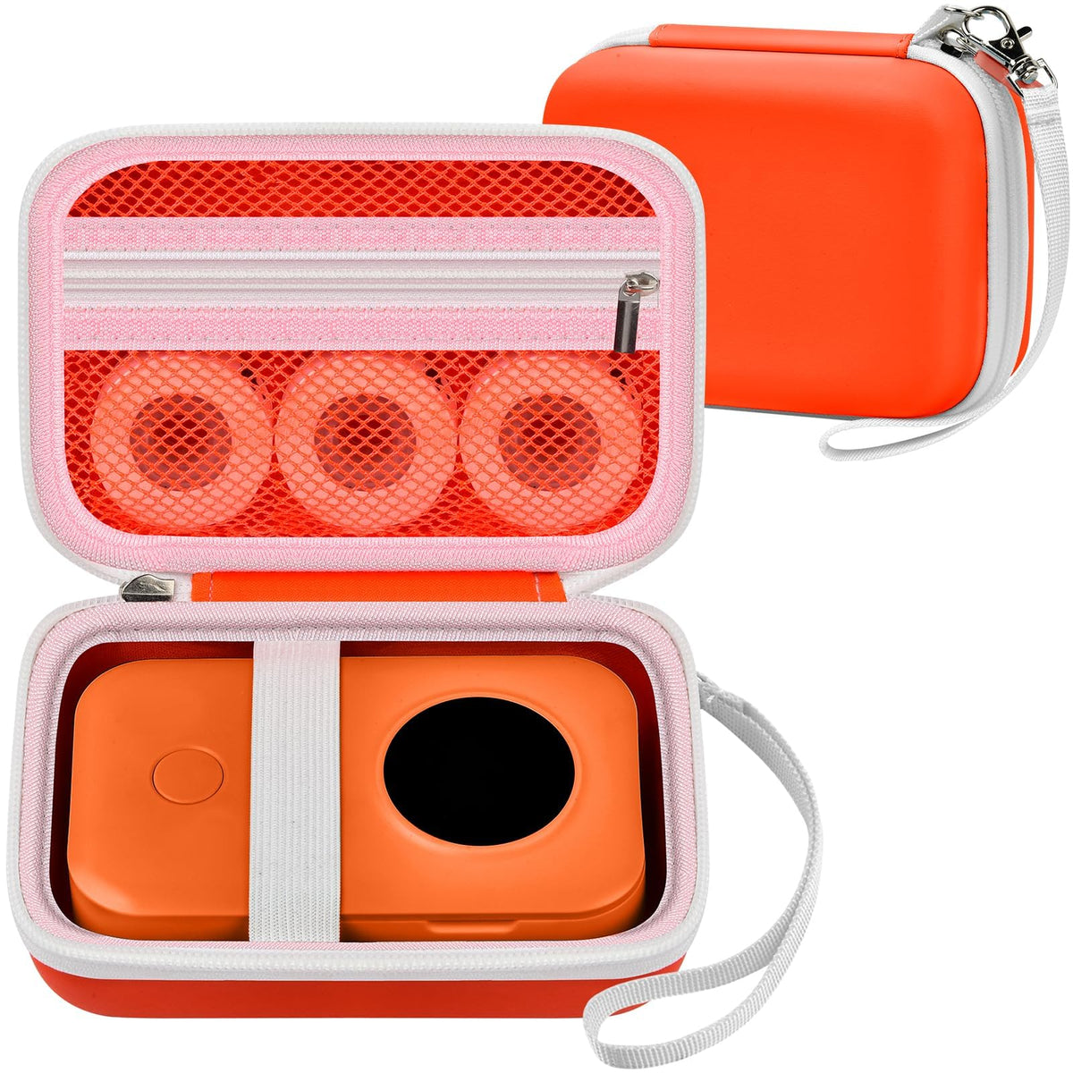 for Phomemo & for NIIMBOT Label Maker Case | ALKOO – Orange – protective case product view