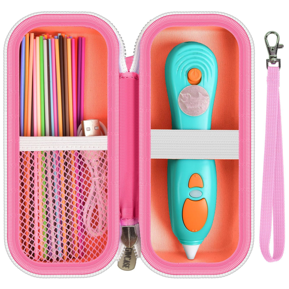 for 3Doodler Start+ 3D Pen Travel Case | ALKOO – Pink – protective case product view