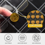 Coin album flap pockets demonstrating dust, moisture, and oxidation protection
