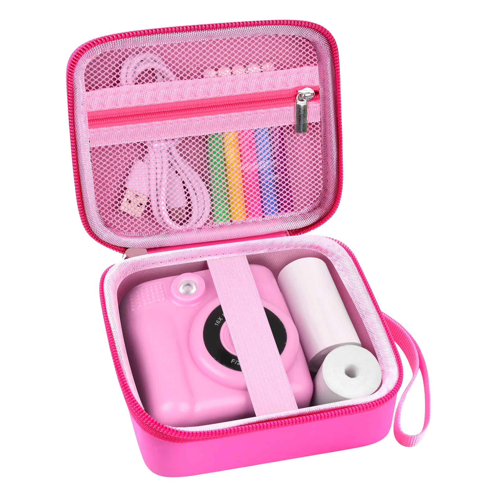 Kids Instant Print Camera Case | ALKOO – Rose – protective case product view