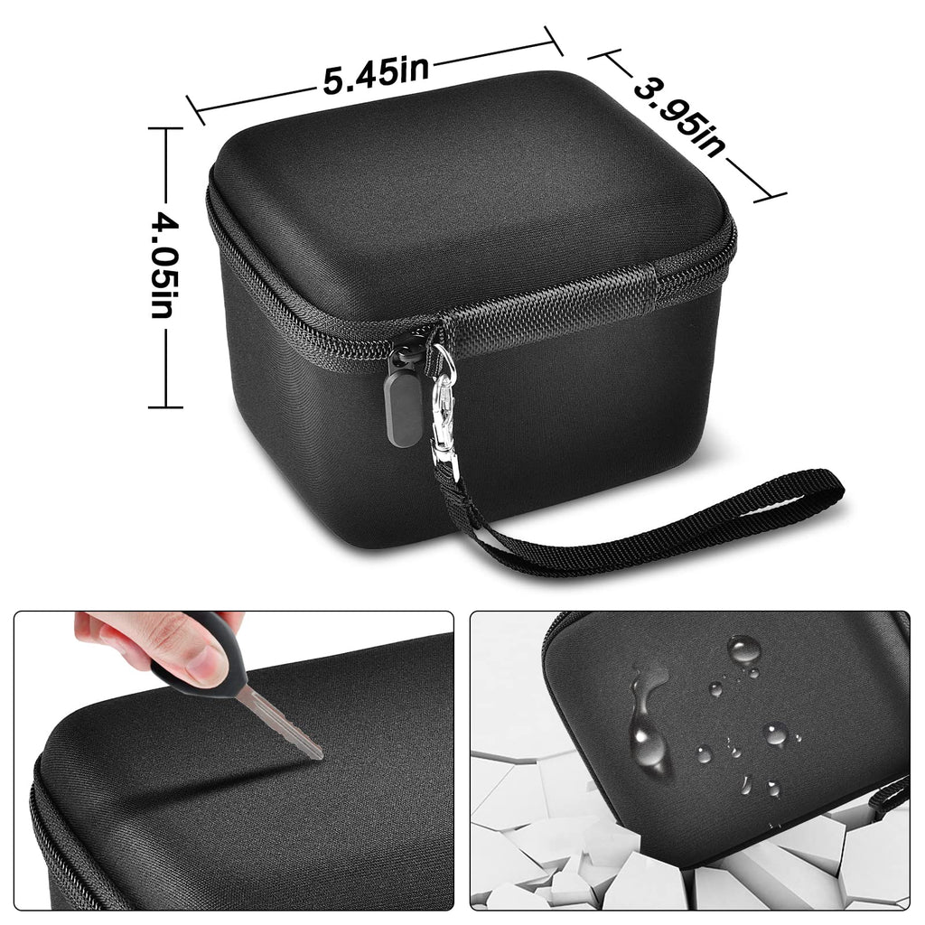 Black camera case dimensions with scratch, impact, and water-resistant protection