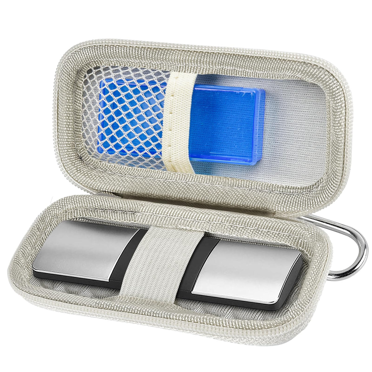for KardiaMobile 6L Max Travel Case | ALKOO – White – protective case product view