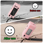 Light pink silicone case for Kodak Charmera keychain camera drop-protection demonstration with keychain attached