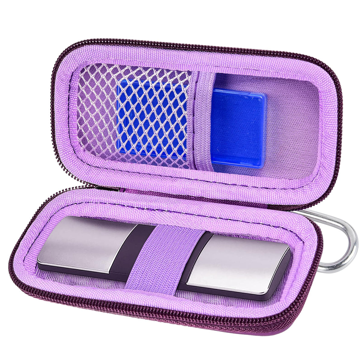for KardiaMobile 6L Max Travel Case | ALKOO – Purple – protective case product view