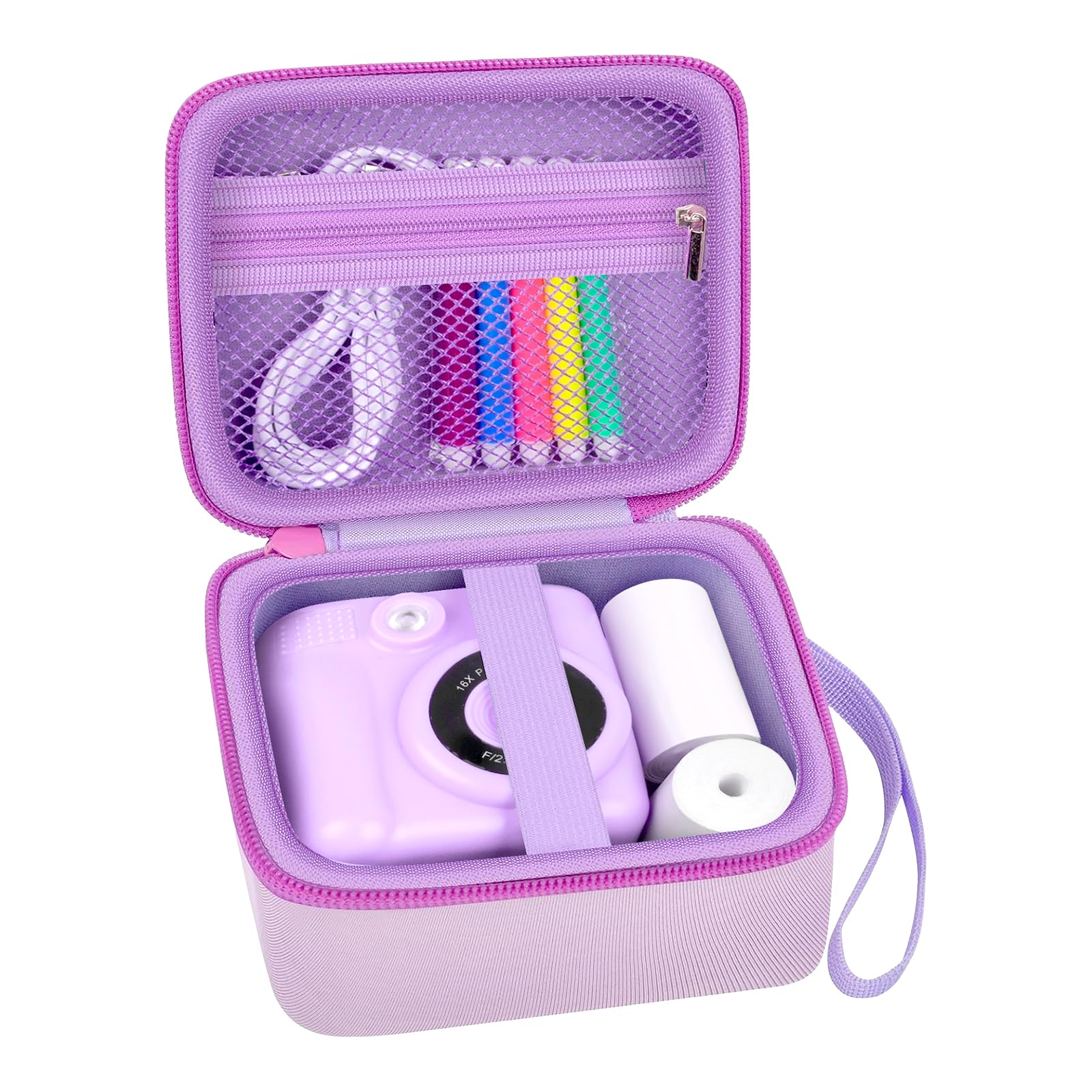 Kids Instant Print Camera Case | ALKOO – Purple – protective case product view