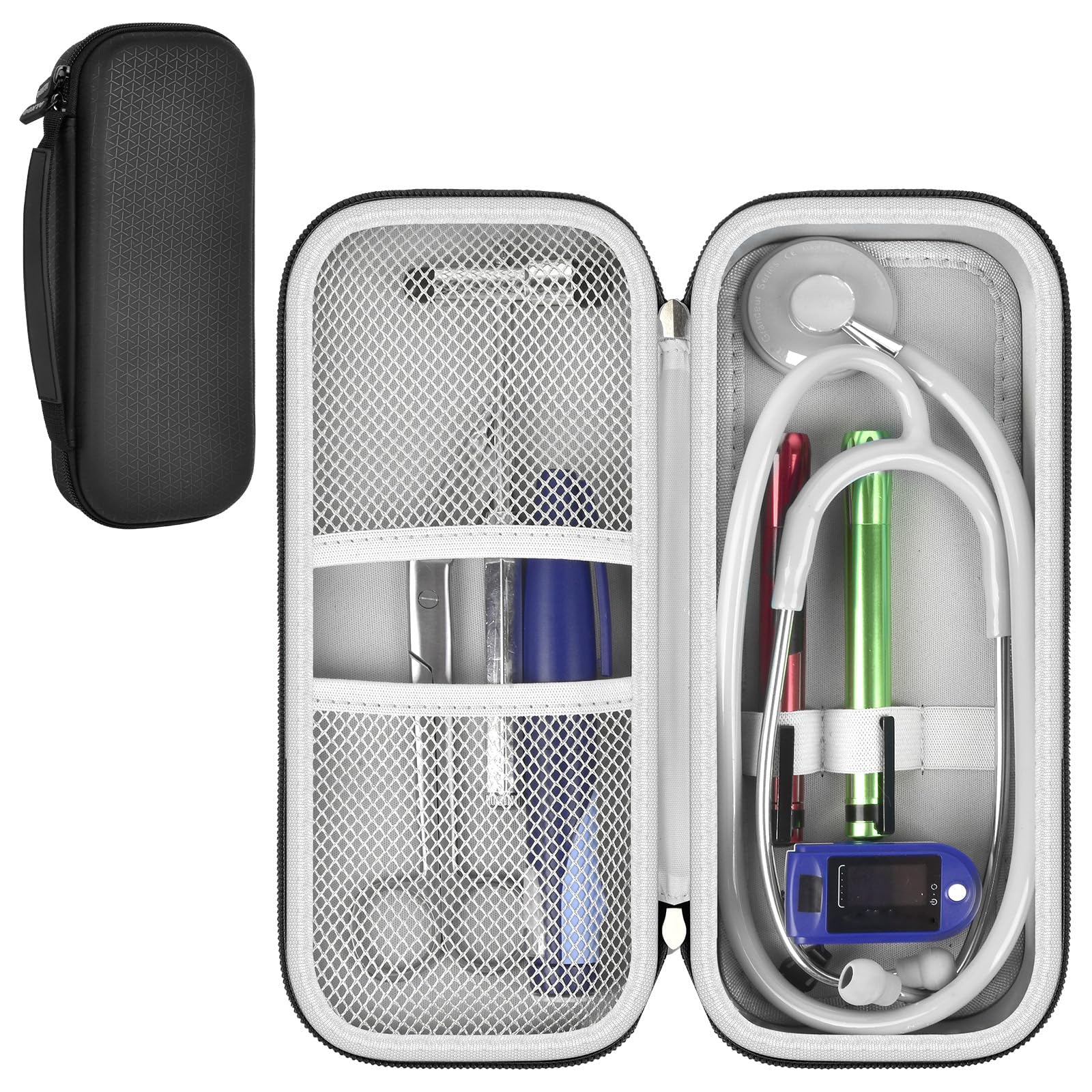 Stethoscope Case for Littmann, MDF & Omron | ALKOO – Matte Black – protective case product view