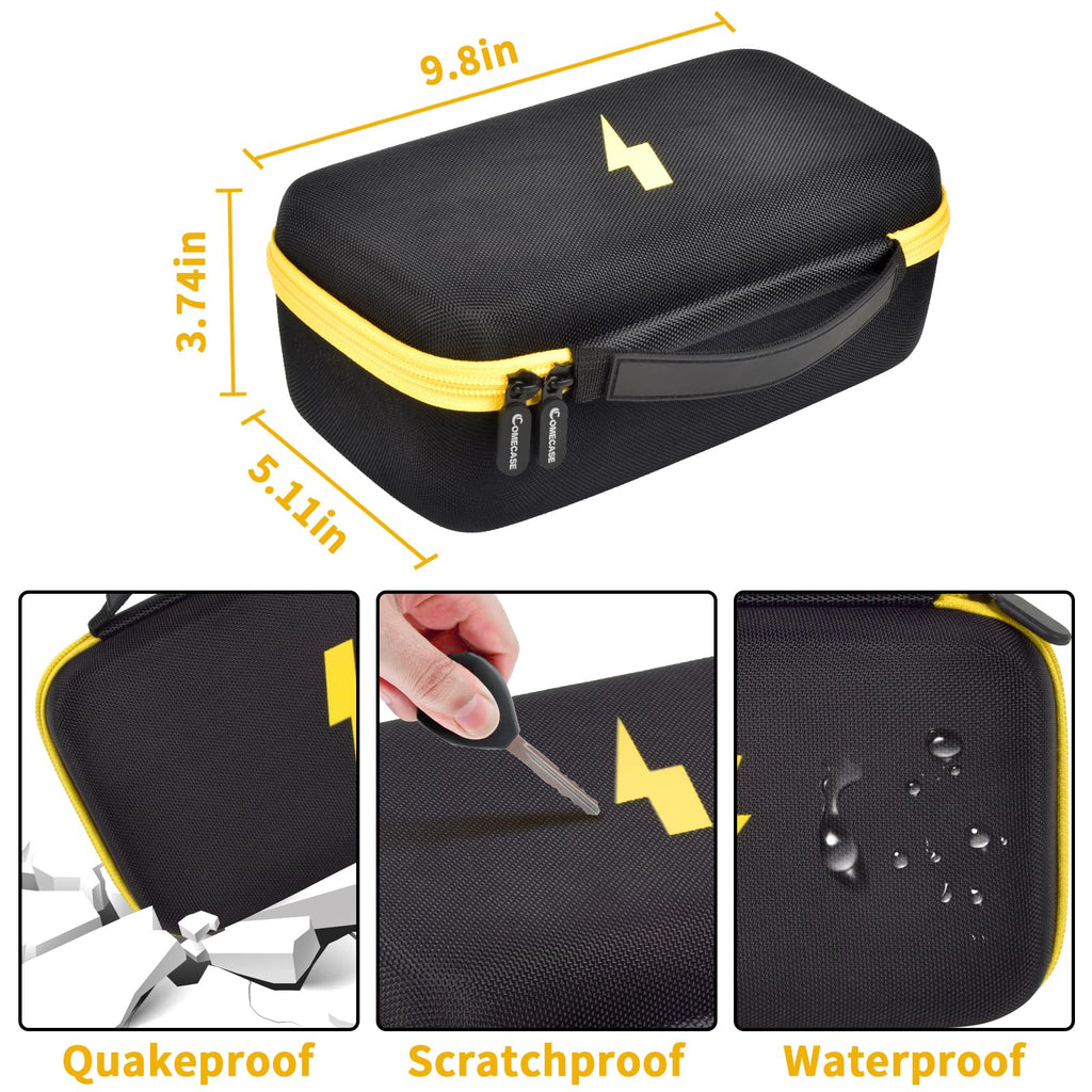 Large black and yellow multimeter case dimensions with impact, scratch, and water-resistant protection
