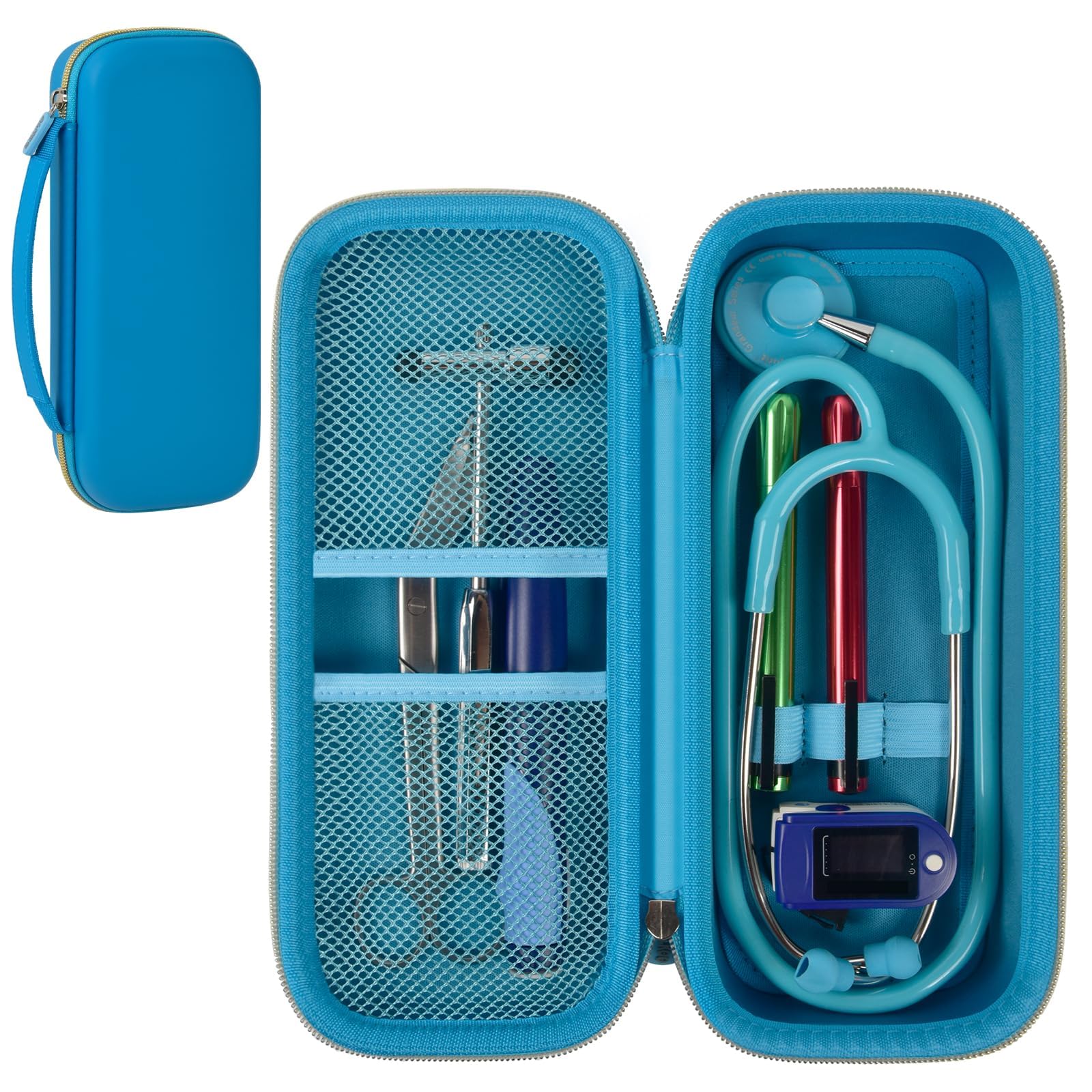 Stethoscope Case for Littmann, MDF & Omron | ALKOO – Sky Blue – protective case product view