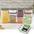 Open light green NIIMBOT case organizing a label maker and accessories in a kitchen
