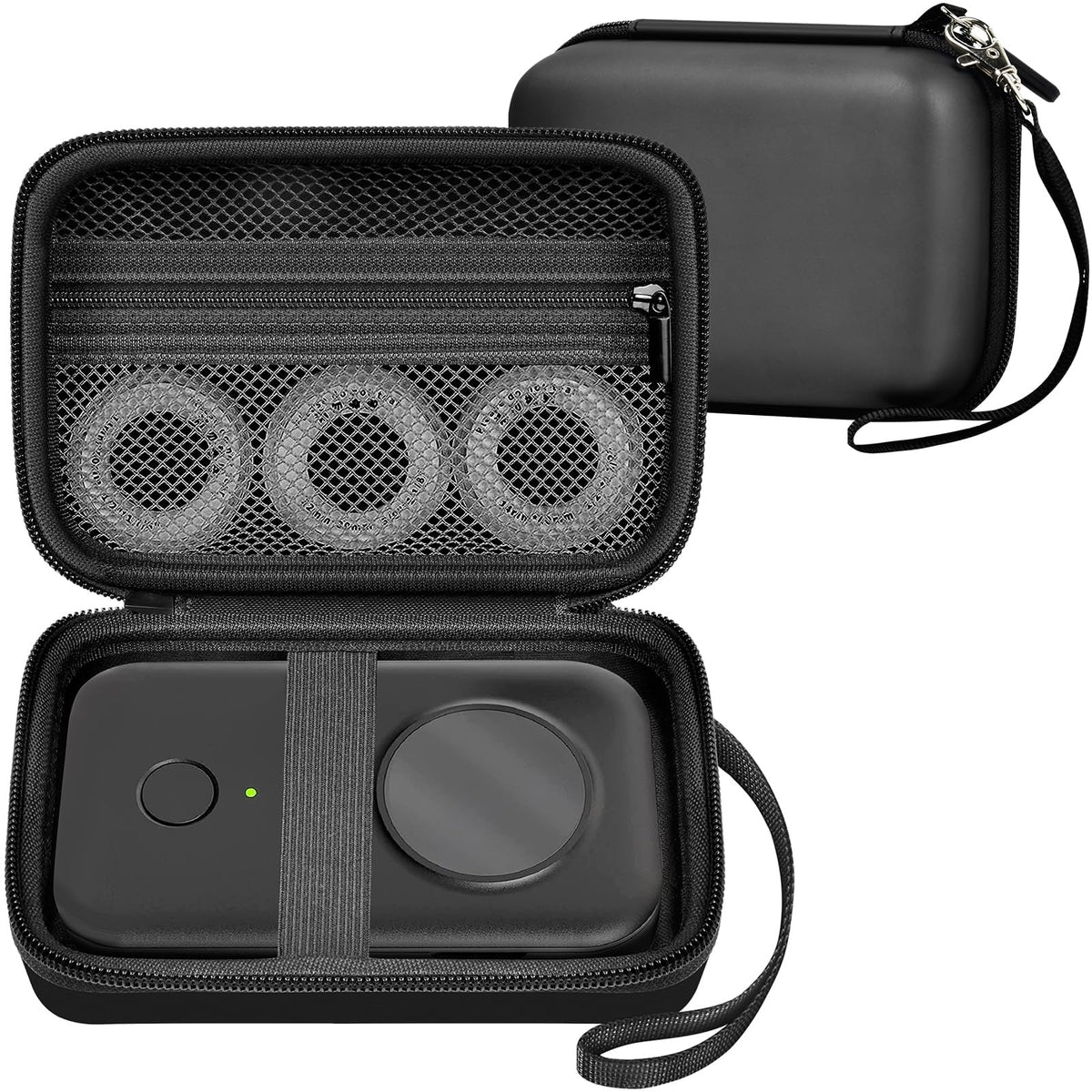 for Phomemo & for NIIMBOT Label Maker Case | ALKOO – Full Black – protective case product view