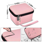 Pink camera case dimensions with scratch, impact, and water-resistant protection