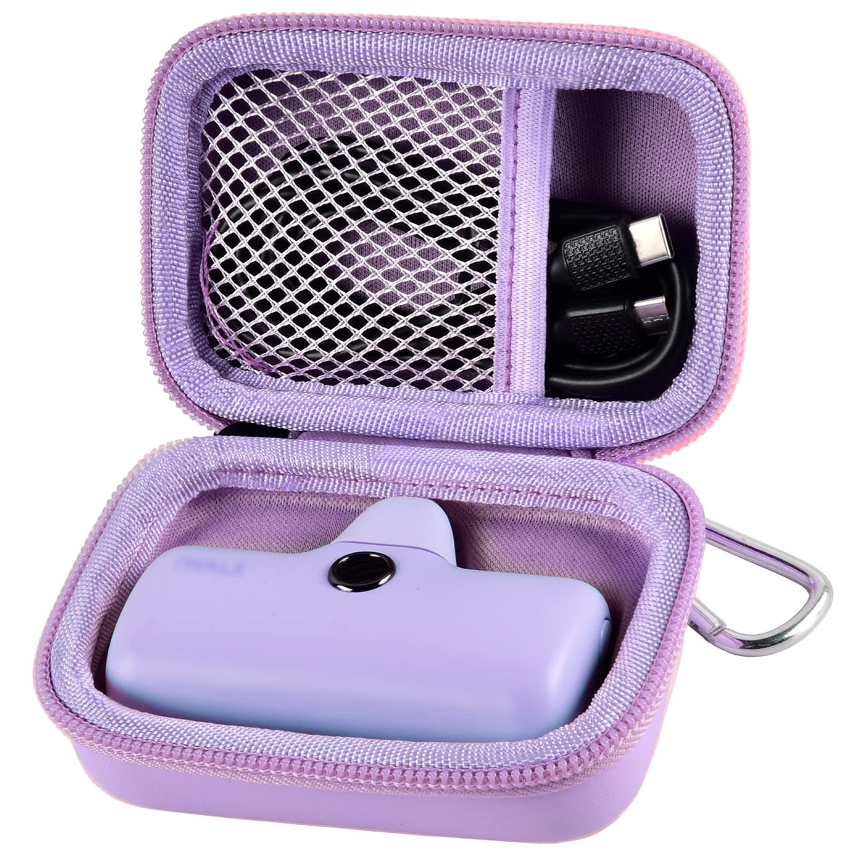 Mini Power Bank Travel Case | ALKOO – Single / Purple – protective case product view